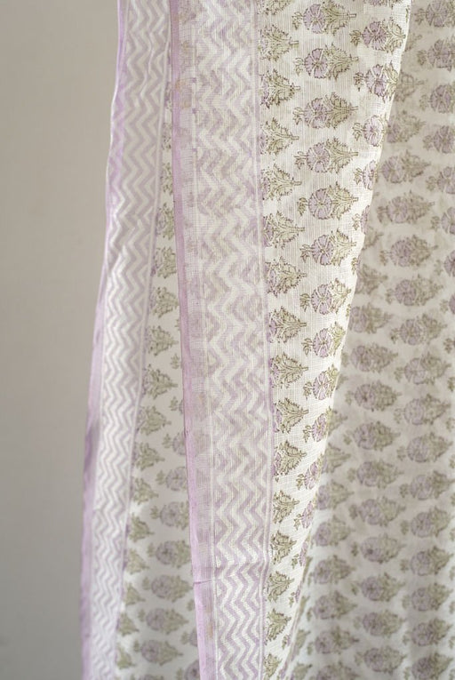 RENÉ (LAVENDER PRINTED DUPATTA) - Tokree Shop Jaipur