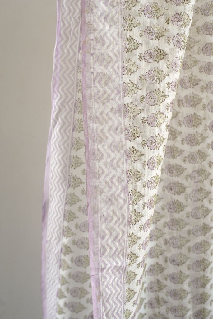 RENÉ (LAVENDER PRINTED DUPATTA) - Tokree Shop Jaipur