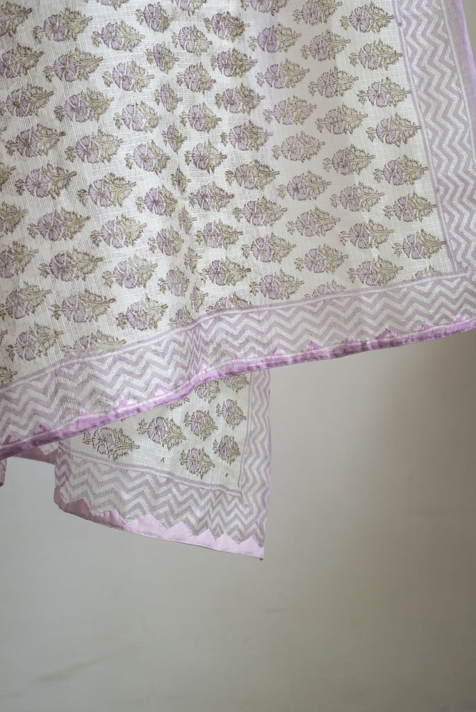 RENÉ (LAVENDER PRINTED DUPATTA) - Tokree Shop Jaipur